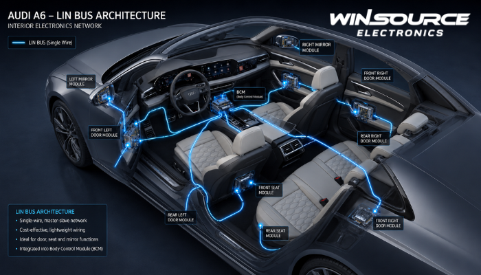What Is the LIN Bus in the Audi A6 Comfort System and What Are Its Key Characteristics?