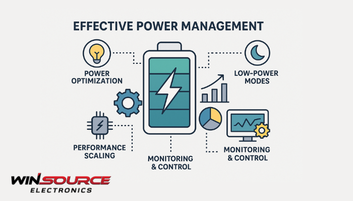 What power management strategies are required during design to ensure power consumption remains within specified limits and system reliability is maintained?