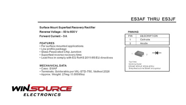 ES3AF thru ES3JF Superfast Recovery Rectifiers in Power Supply Designs