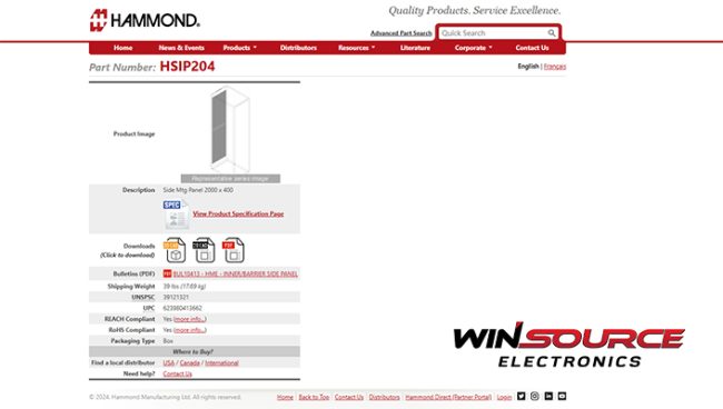 What is the Hammond PN HSIP204?