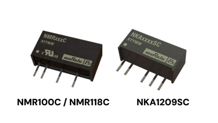 DC-DC converters product image comparison: NMR100C, NMR118C, NKA1209SC