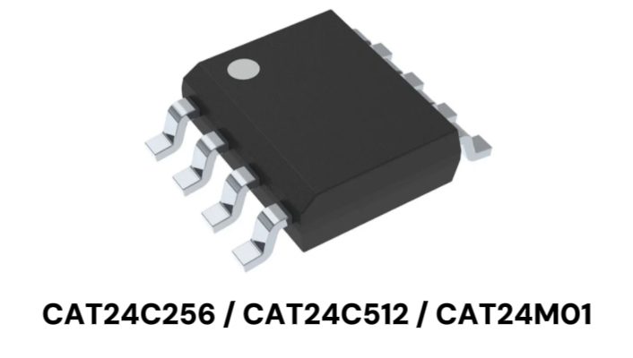 EEPROM product image comparison: CAT24C256WI-GT3, CAT24C512WI-GT3, CAT24M01WI-GT3